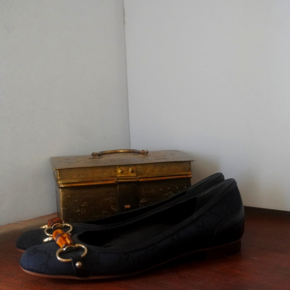 Gucci black ballet flats EUC Authentic Horse-bit Style - Picture 4 of 9